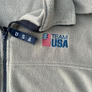 Vintage 90s Team USA Olympics Committee Embroidered Fleece Zipper Jacket